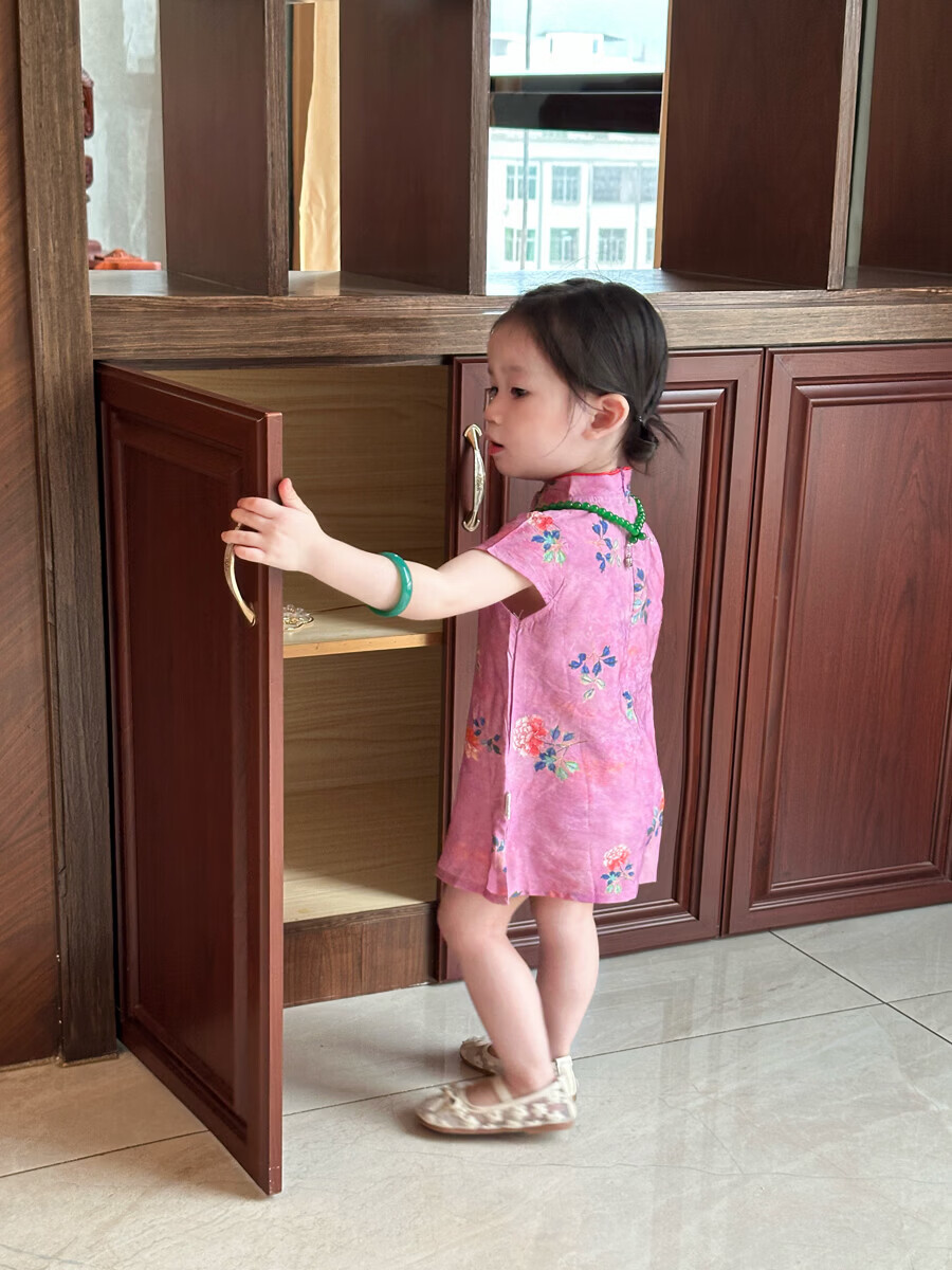 FADOBABY Girls' Qipao Dress 2026 New Summer Children's New Chinese Style Jacquard Retro Dress Baby Hanfu Skirt 21
